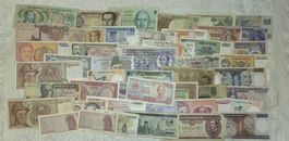 Banknoten Sammlung verschiedene Länder, c.a 50 Stk