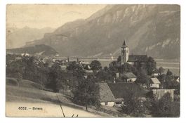 Brienz (BE) Dorfpartie mit Kirche - Brienzersee - 1907