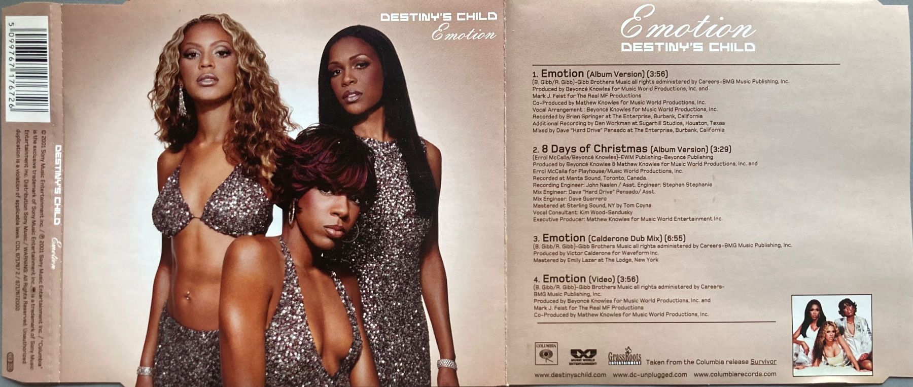 CD: DESTINY'S CHILD - EMOTION – Usato da Poliez-Pittet venduto da Newtown-Records 1