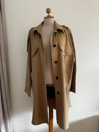 Manteau long femme ZARA beige taille M état neuf