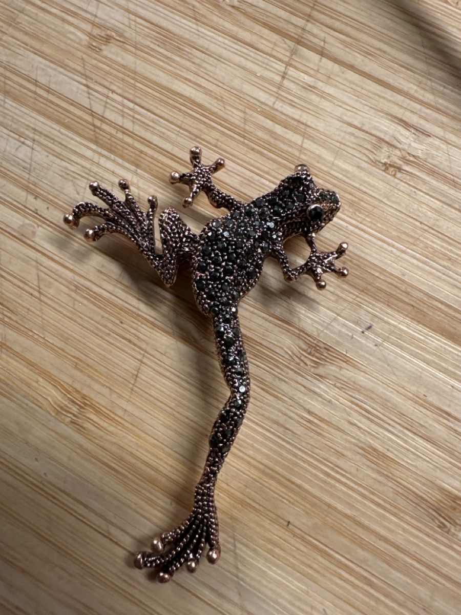 Spille & Fermagli: Frosch Brosche bronce mit Strassteinen – Nuovo (secondo la descrizione) da Trüllikon venduto da angela4444