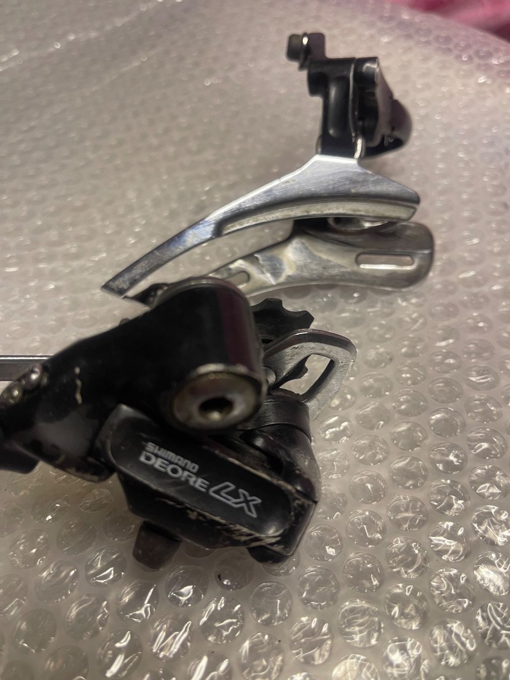 Shimano Ersatzteile: Shimano Deore LX 31,8 Umwerfer und Schaltwerk – Gebraucht aus Giubiasco von bulag
