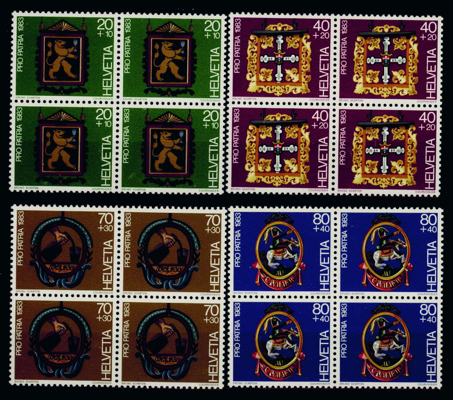Tutti i francobolli: 1983, Pro Patria, Viererblöcke ** – Usato da Willisau venduto da Vollstempel