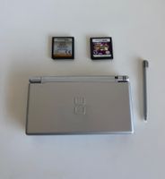 Nintendo DS Lite Silber Grau Konsole 2 Spiele