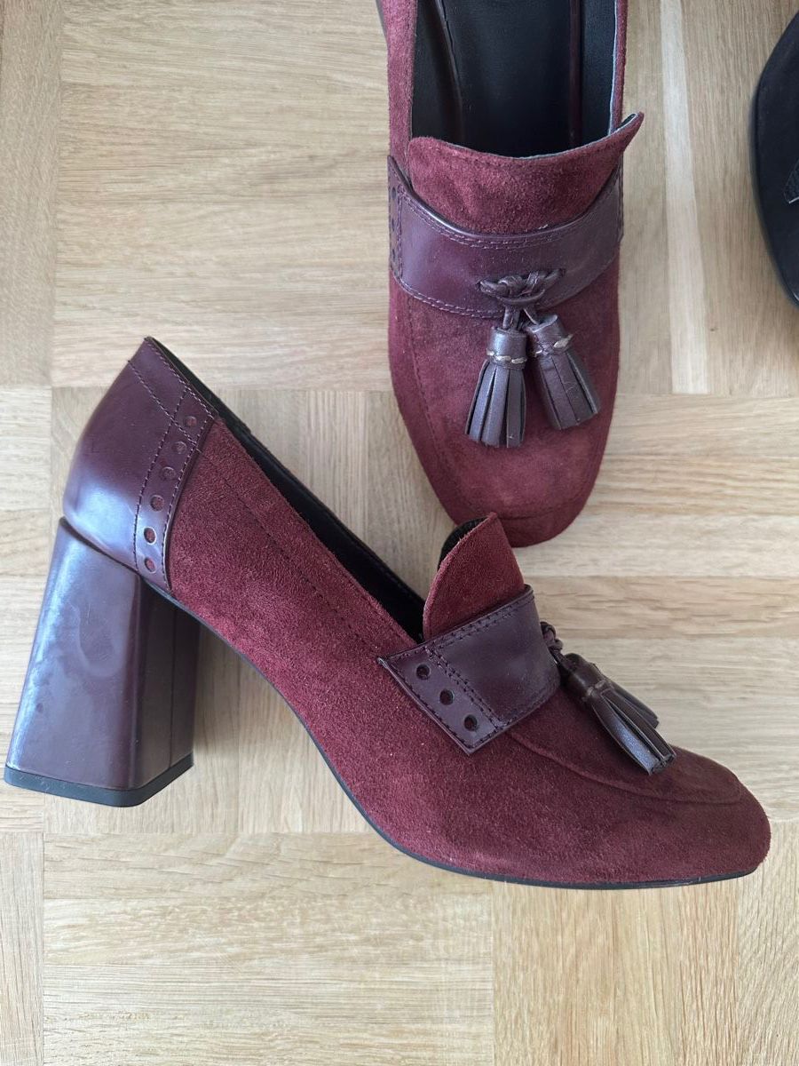 Geox Damenschuhe: Geox - Wildleder Loafer mit Blockabsatz Gr. 37 – Gebraucht aus Haag (Rheintal) von est_xs7r