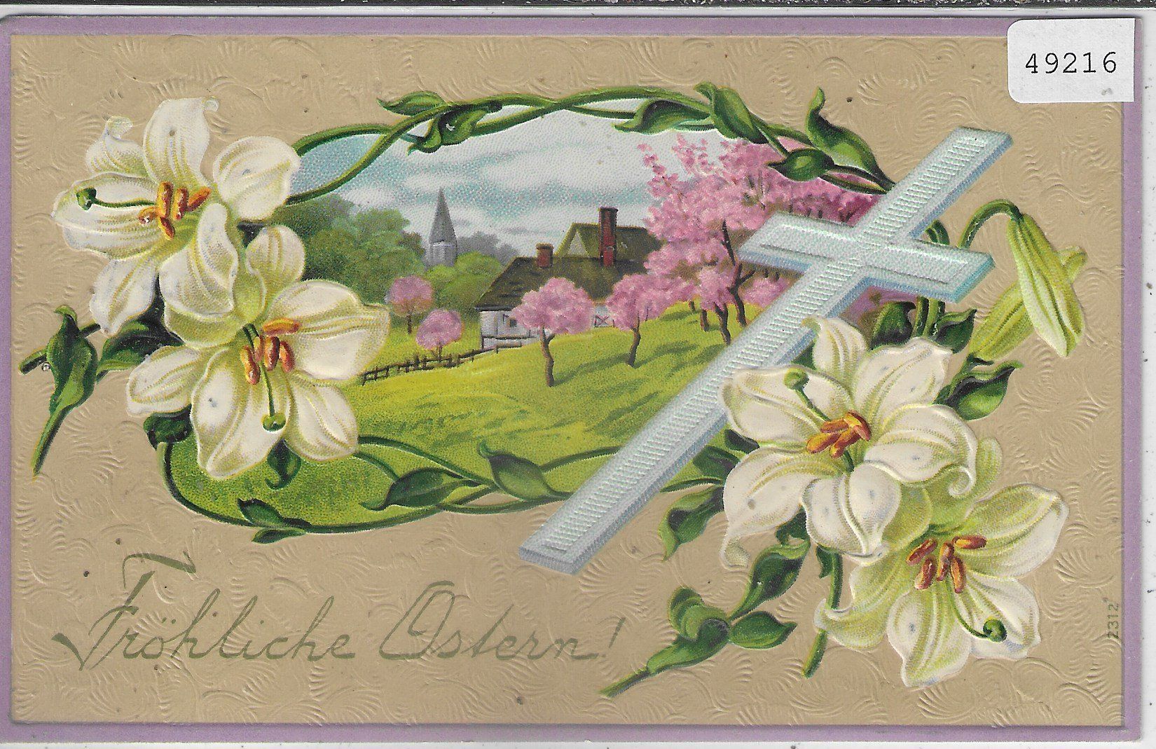 Cartoline postali: Fröhliche Ostern - Präge-Litho – Usato da Ettingen venduto da Kartenplanet