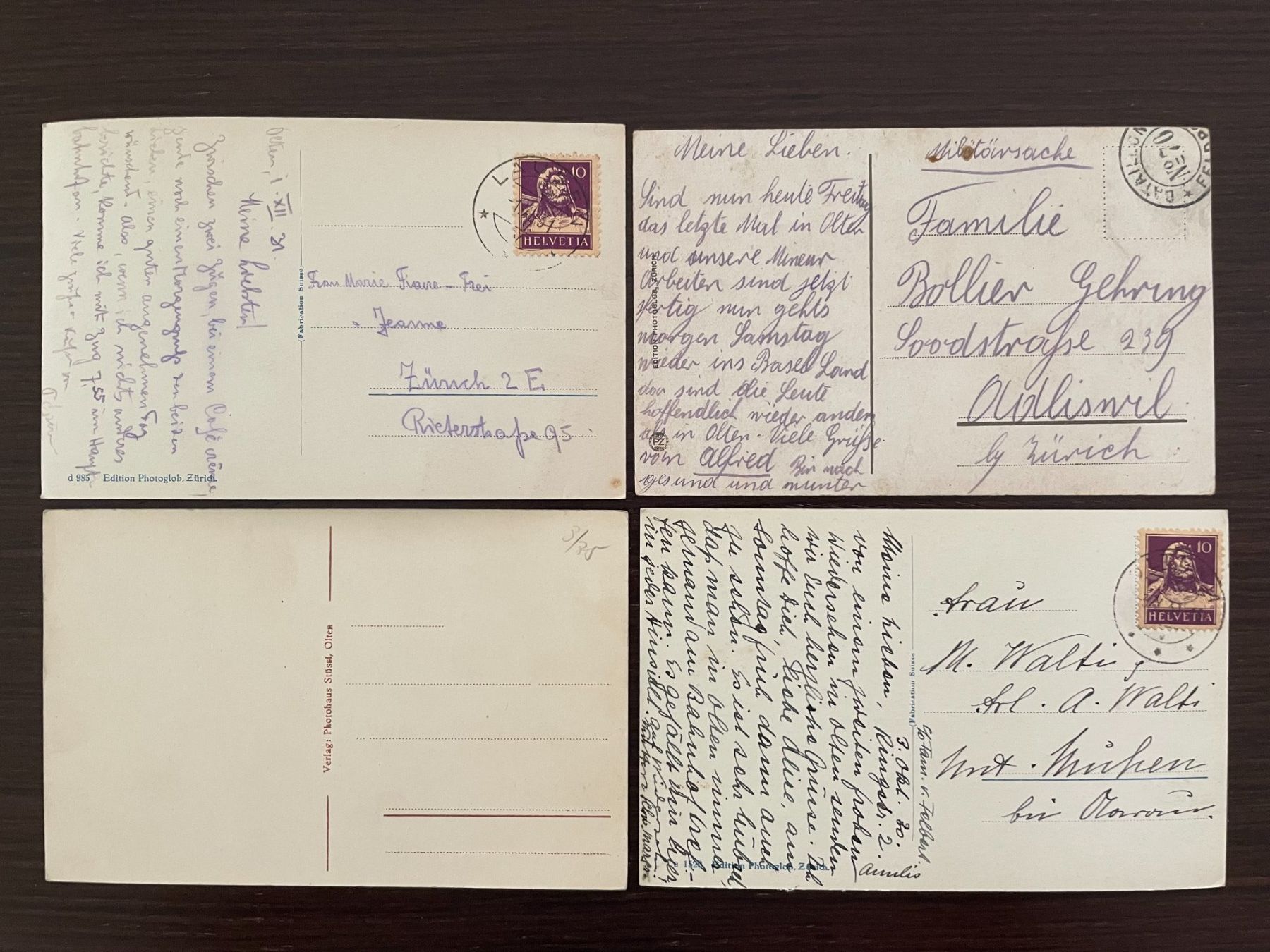 Cartoline postali: OLTEN Ortsansicht / Ortspartie, 18 Ansichtskarten – Usato da Wald ZH venduto da TLILEF 8