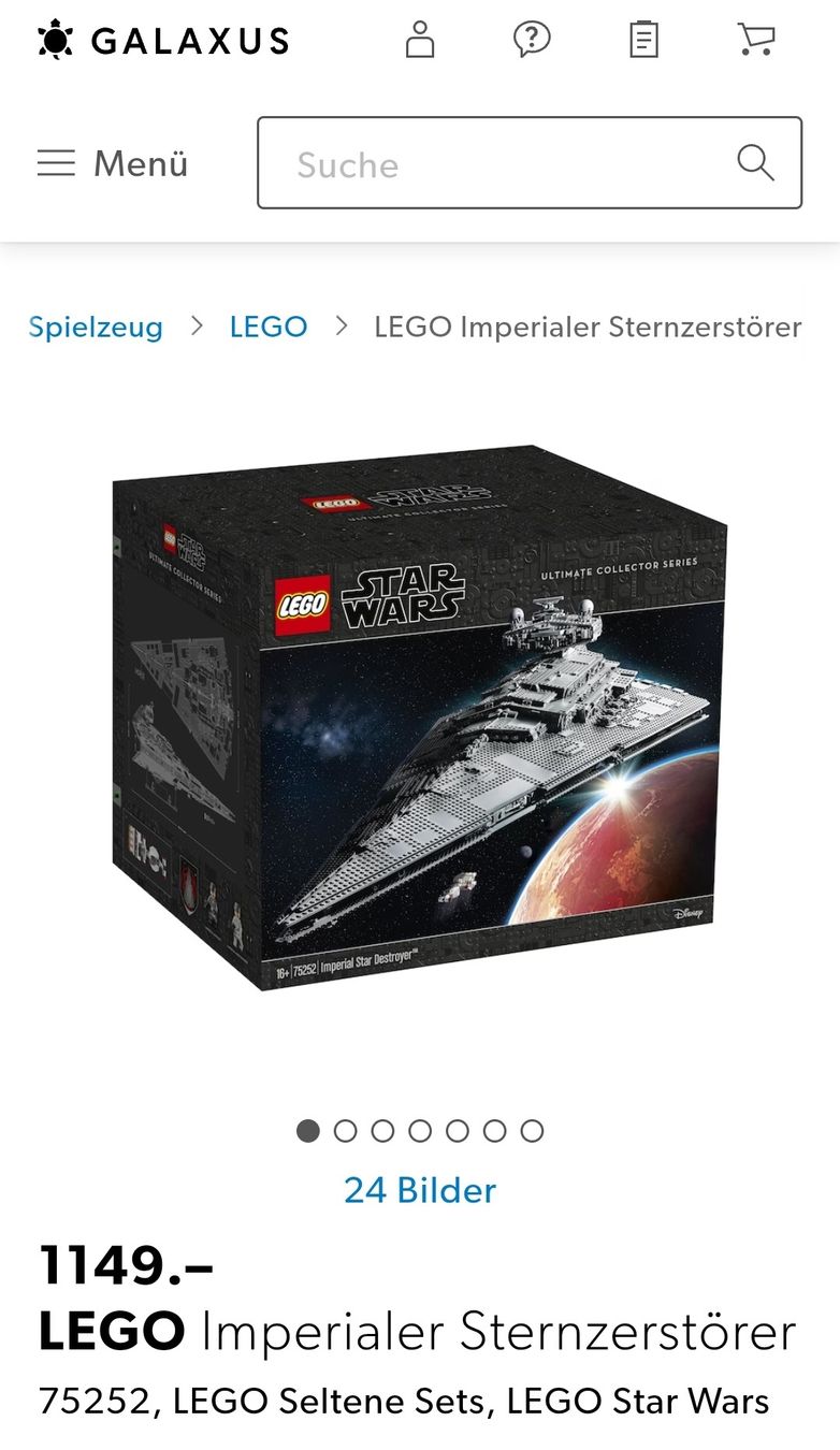 Lego Kit di costruzioni: LEGO Star Wars 75252 - Imperialer Sternenzerstörer – Nuovo e nell'imballaggio originale da Bischofszell venduto da RareBricks