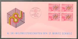 Ersttagsbrief Ski-Weltmeisterschaften 1974 St. Moritz