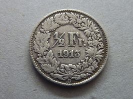 50 Rappen  1913  -  Ungereinigt  -