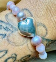 Pinkopal Armband mit 925 Silber | Unikat | Grösse M