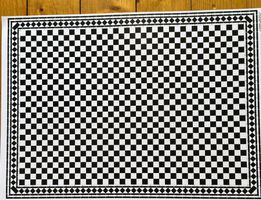 Bodenbelag schwarz weiss A3 England
