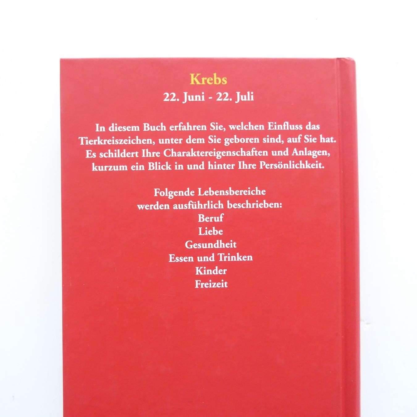 Libri: Krebs - Tierkreiszeichen – Usato da Basel venduto da Kunterbunt12 1