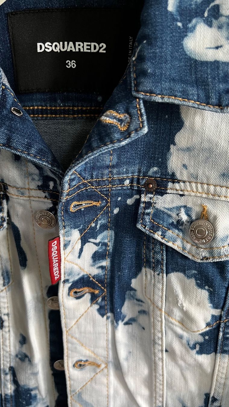 Dsquared2 Giacche: New DSQUARED2 Denim Jacket In Bleached Blue/Jacke/Veste 36IT – Nuovo e nell'imballaggio originale da Versoix venduto da annavm29 2