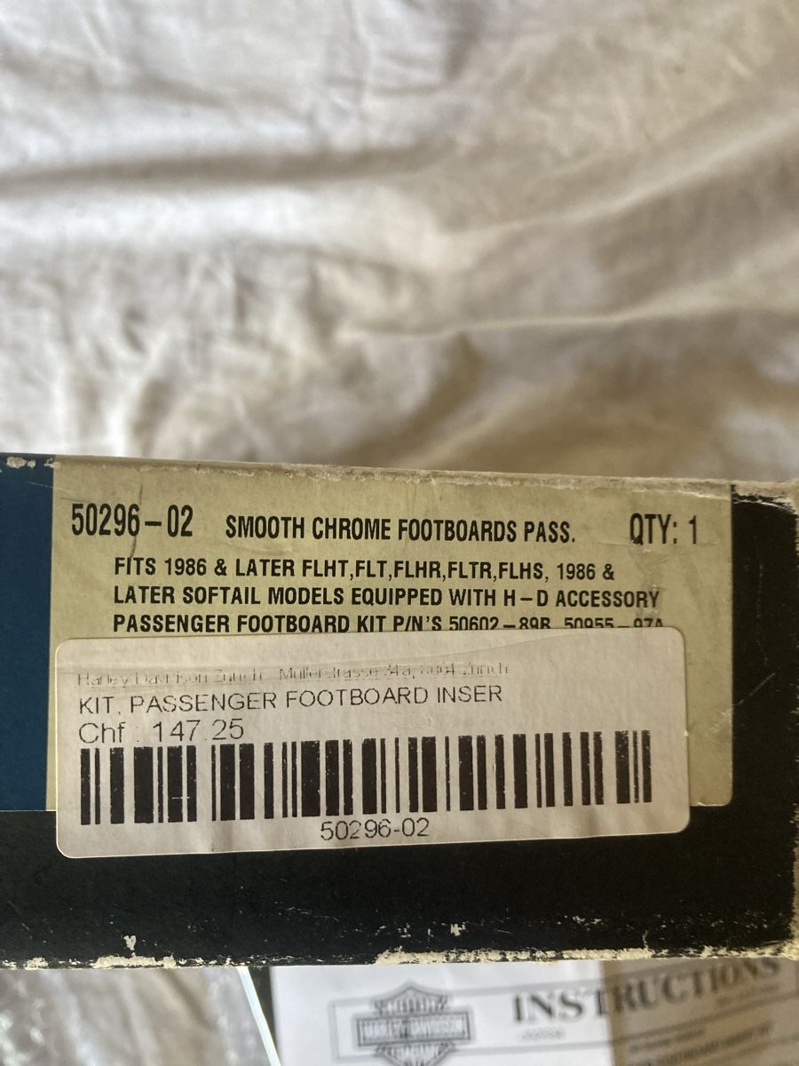 Harley-Davidson Tutti i ricambio per moto: Harley Davidson Trittbrettergummi 50296-02 – Nuovo (secondo la descrizione) da Schötz venduto da Harley35 3