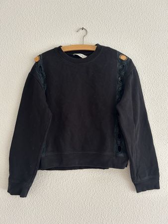 Pull Sandro noir, détail dentelle - Taille 36 (S)