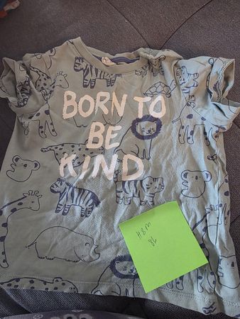 H&M T-Shirt Gr. 86 mit Tiermotiv "Born to be kind" Top!