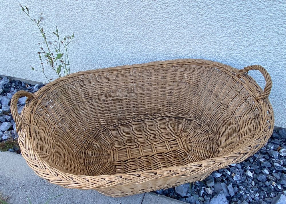 2 Ovale Weidenkörbe Mit Stofffutter & Henkeln – Rustikal & Praktisch Für Picknick & Aufbewahrung
