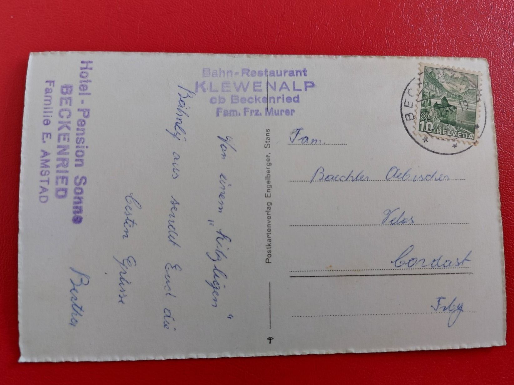 Cartoline postali: Luftseilbahn Beckenried Klewenalp – Usato da St-Légier-Chiésaz venduto da Theo006 1