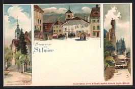 Litho St. Imier, 3 Ansichten, Ortsansich
