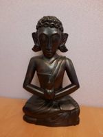 Buddha Statue, Holz, Handarbeit, Asien, Dekoration 22cm