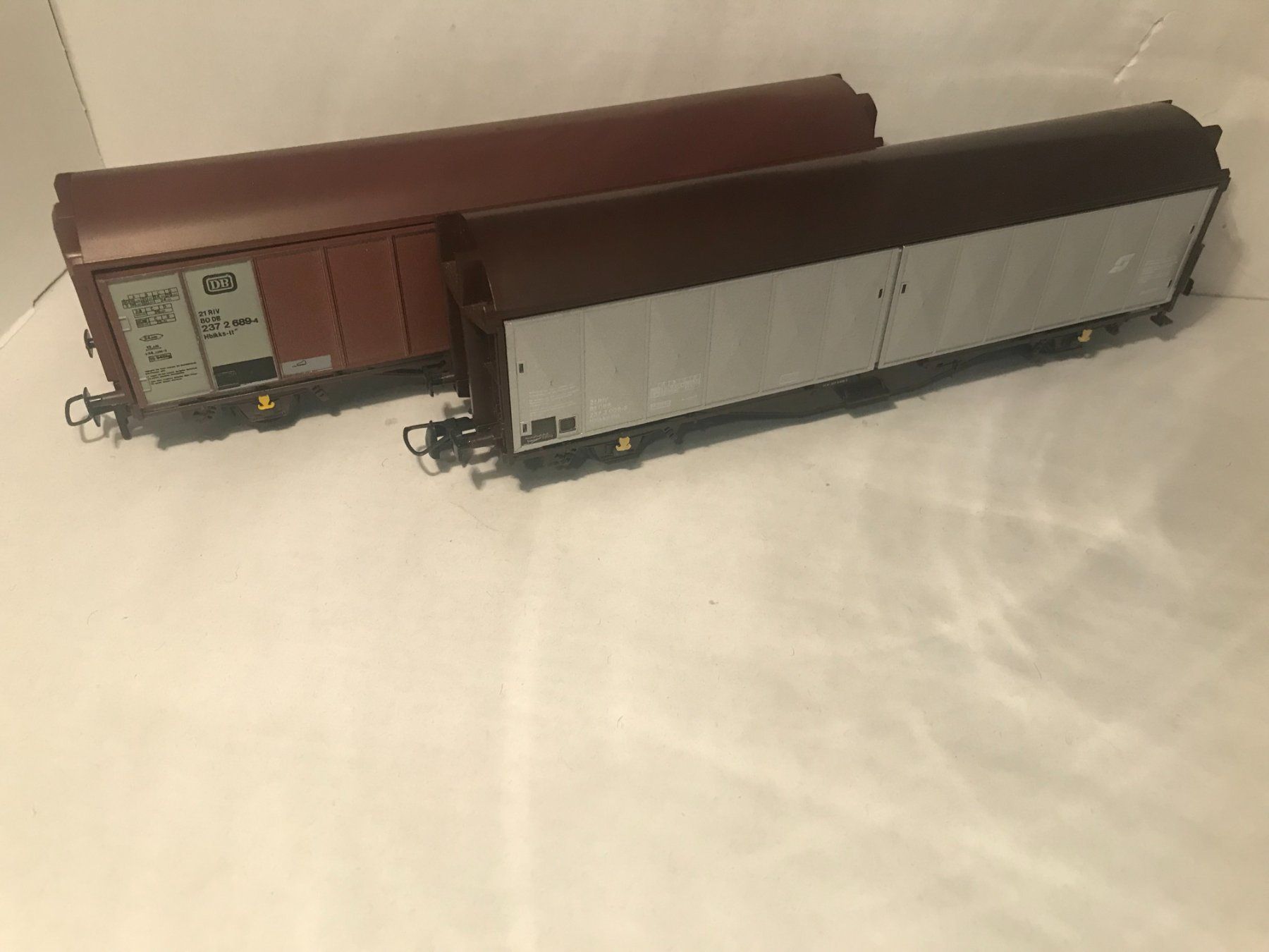 Modellini di ferrovie: 2x KLEIN Modellbahn Schiebenwandwagen DB+ÖBB – Usato da Luzern venduto da mey_s13