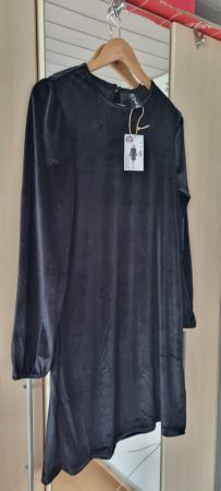 Neu Damen Samtkleid Gr. S 36/38 Schwarz Elegant Festlich