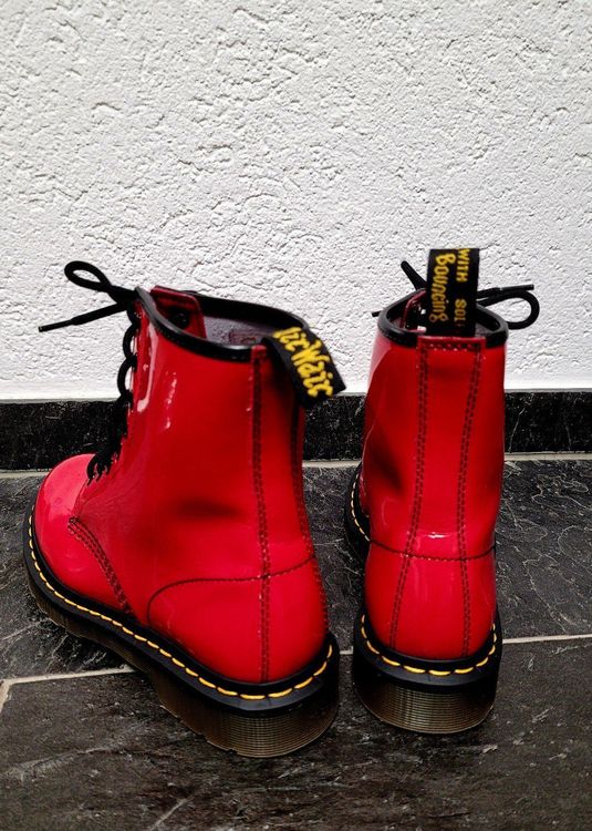 Boots DR. MARTENS rot Lack Edinburgh 38 Kaufen auf Ricardo