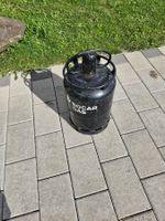 Gasflasche Socar Gas leer schwarz gebrauchter Zustand 22 kg