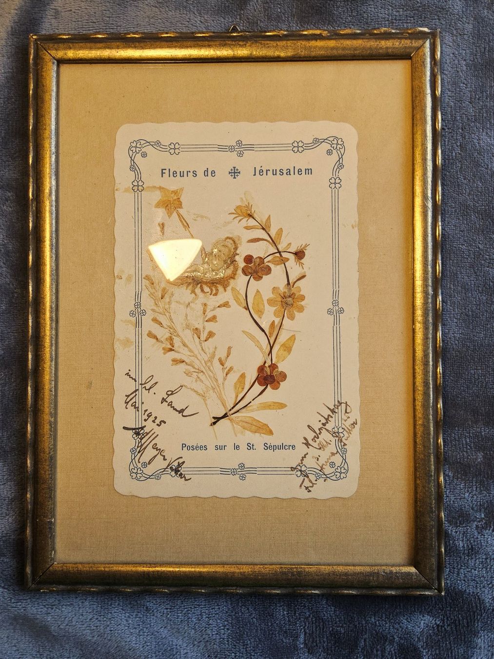 Foto & Immagini: Antikes Jerusalem Blumenbild im Rahmen 1925 Datiert – Usato da Zürich venduto da Aleick
