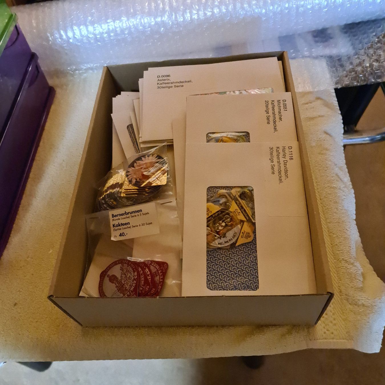 Kaffeerahmdeckel: Kaffeerahmdeckeli-Sammlung/Sehr sauber sortiert, inkl. Kat. – Gebraucht aus Hütten von Edeli5 1