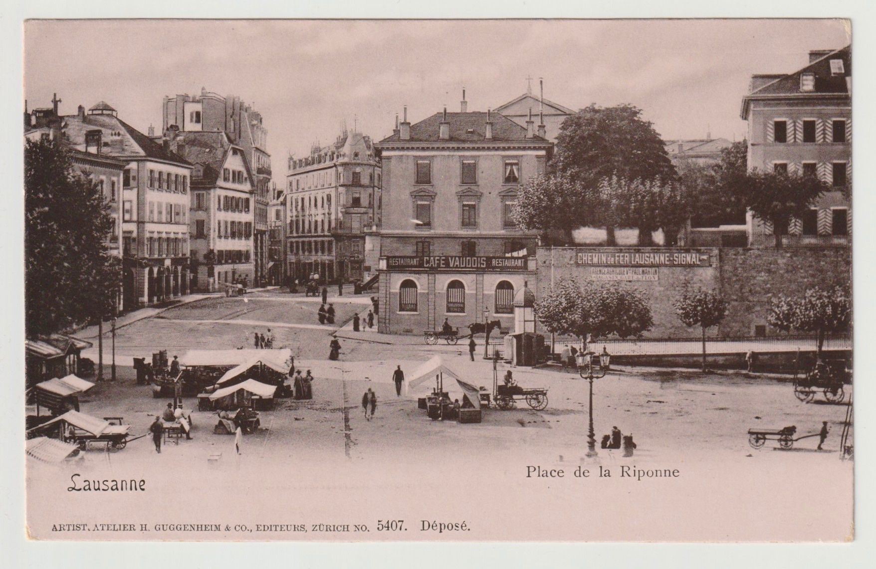 Ansichtskarten: Lausanne - Place de la Riponne – Gebraucht aus Lausanne von PL22neufx