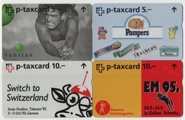 4 ungebrauchte Schweizer Kunden FullFace-Taxcards