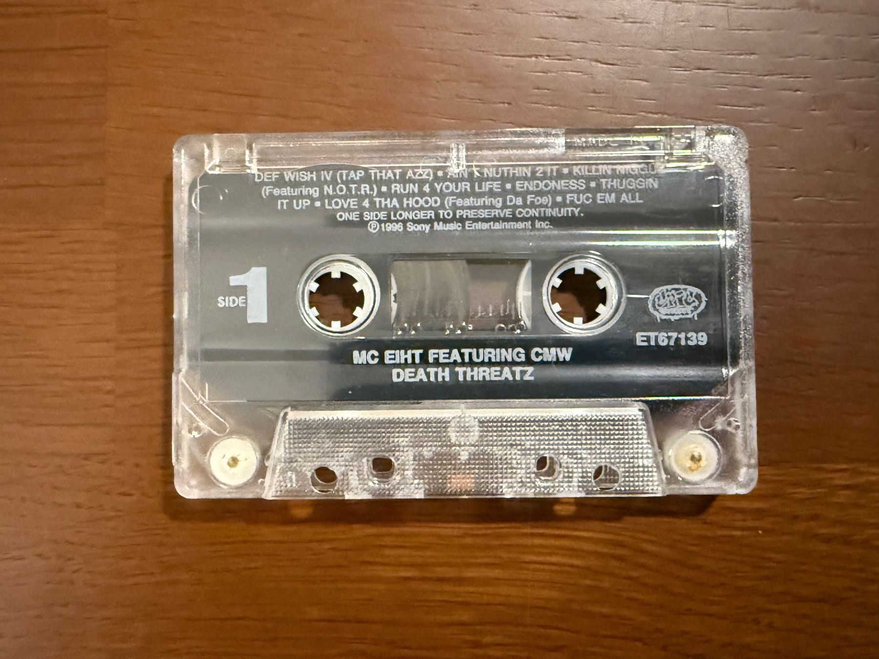 Musicassette: MC Eiht - Death Threatz - cassette Rap MC – Usato da Delémont venduto da cpop 1