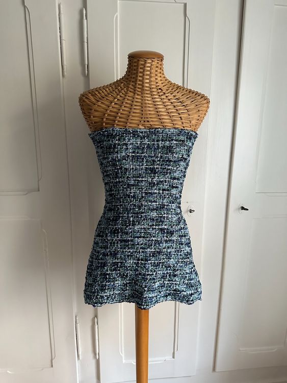 zara-strick-bustier-kleidchen-blau-gr-n-m-gebraucht-in-f-r-chf-11