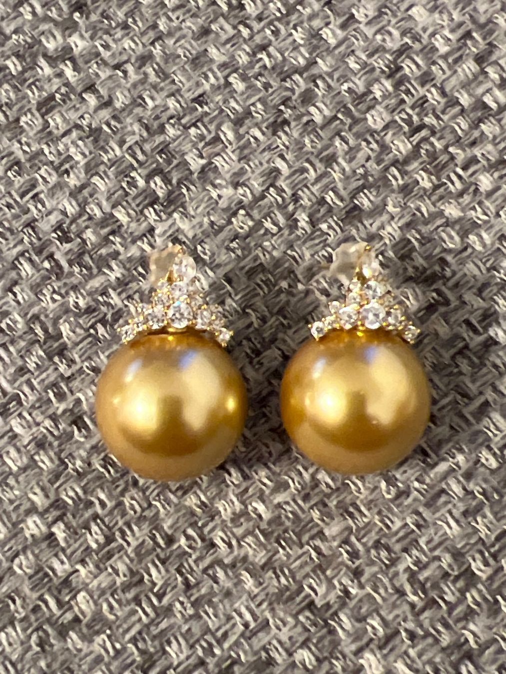 Orecchini pendenti & Orecchini a lobo: Goldene Ohrringe mit Strass – Usato da Uznach venduto da Ya_x7x6 1
