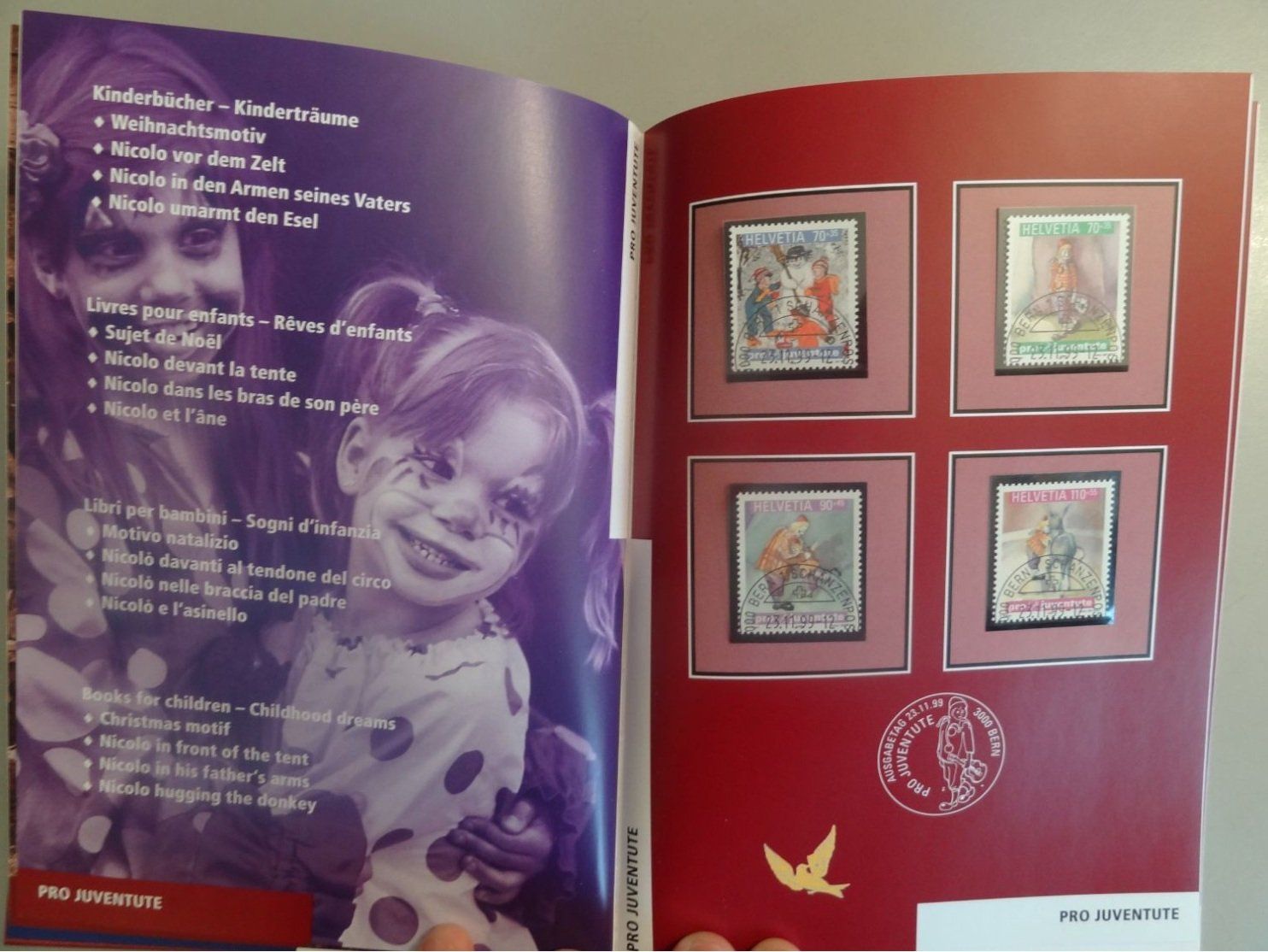 Tutti i francobolli: Jahrbuch Schweizer Briefmarken 1999 der Post, gestempelt – Usato da Gränichen venduto da Teufenthaler 6