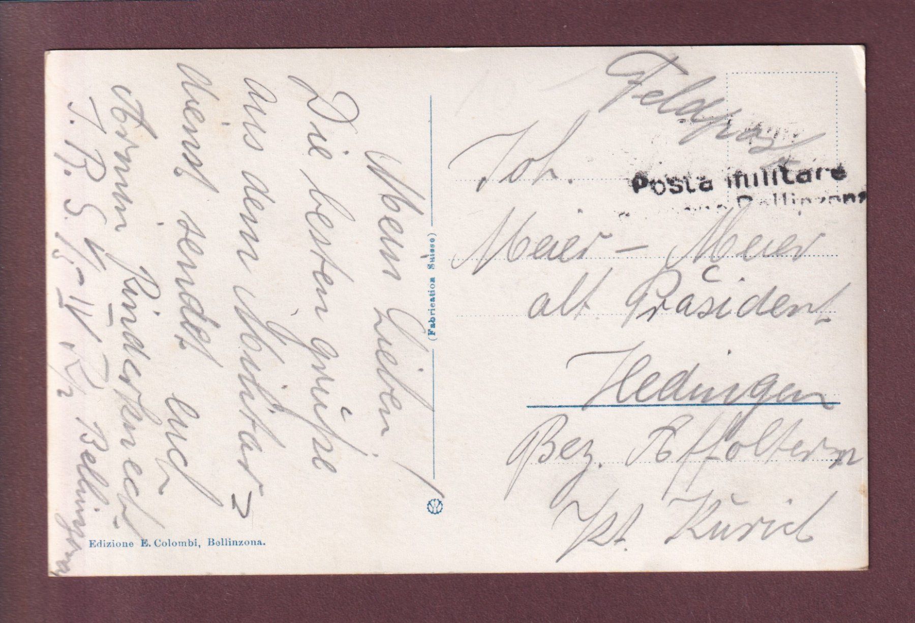 Cartoline postali: BELLINZONA - Stazione - Feldpost – Usato da Pully venduto da nicecards 1