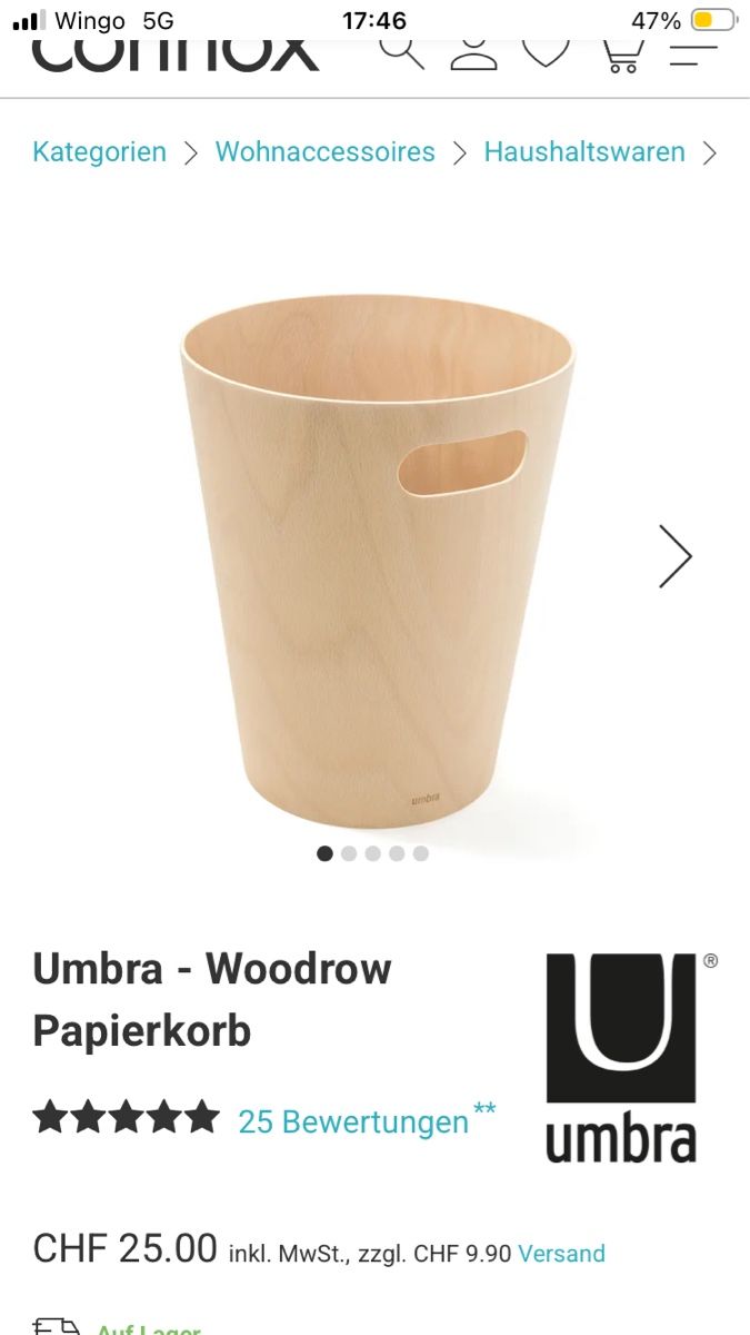 Abfalleimer: Umbra Woodrow Papierkorb – Gebraucht aus Stäfa von ummroxana 3