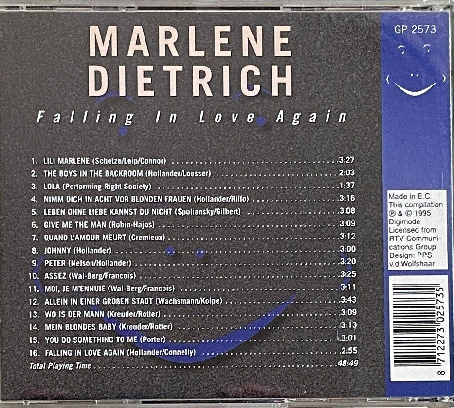 CD: Marlène Dietrich - Falling In Love Again – Usato da Savagnier venduto da Ne2065 1