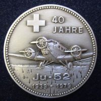 40 Jahre JU-52 Gedenkmedaille 1939-1979 - D = 45mm 38.4 Gr.
