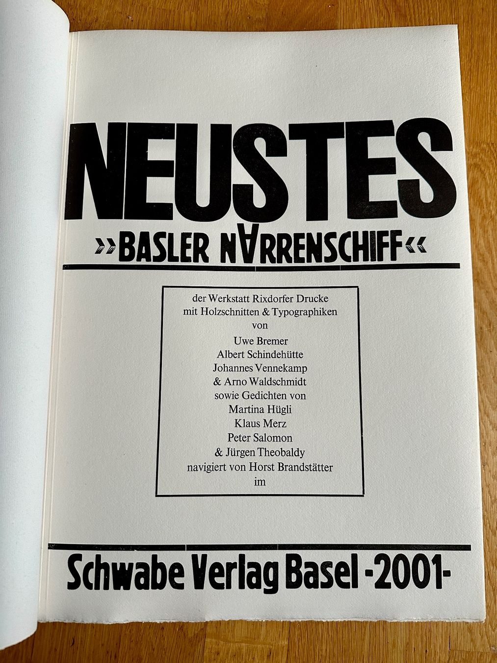 Bücher: Rixdorfer Drucke: Neustes «Basler Narrenschiff». 2001 – Gebraucht aus Zürich von allp 1