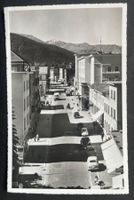 Davoser City, die Promenade, Oldtimer Autos, Hotel Central