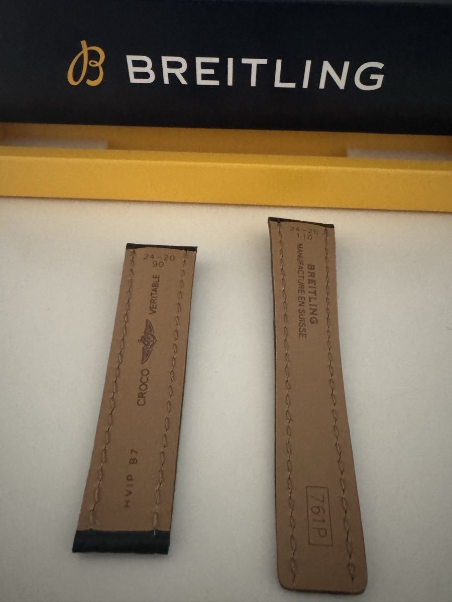 Armbänder & -reifen: Original Breitling Uhrenarmband Krokodil Leder – Neu und originalverpackt aus Ortschwaben von zebedeu 1