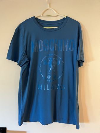 Light Blue Moschino T-Shirt - Men's Size EU 52 - Summer!