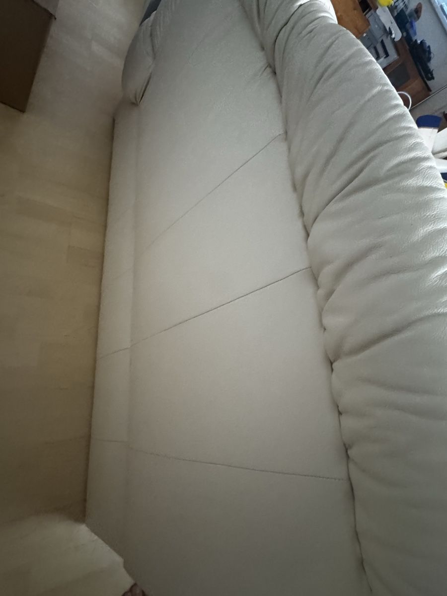 Divani: Cream Leather Corner Sofa with Storage - Bargain! – Usato da Bülach venduto da Hrica21 5
