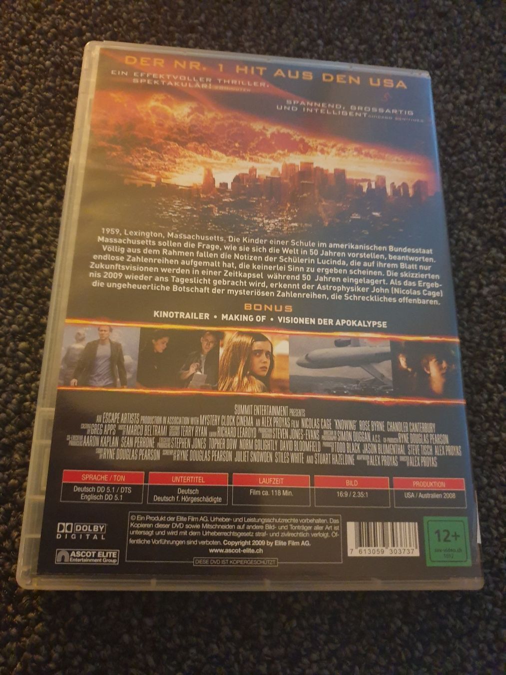 Alle DVDs: KNOWING (4080) – Gebraucht aus Ruswil von M71 1