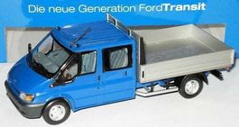 Ford Transit MK V Doppelkabine Pritsche 2000-2005 blau /