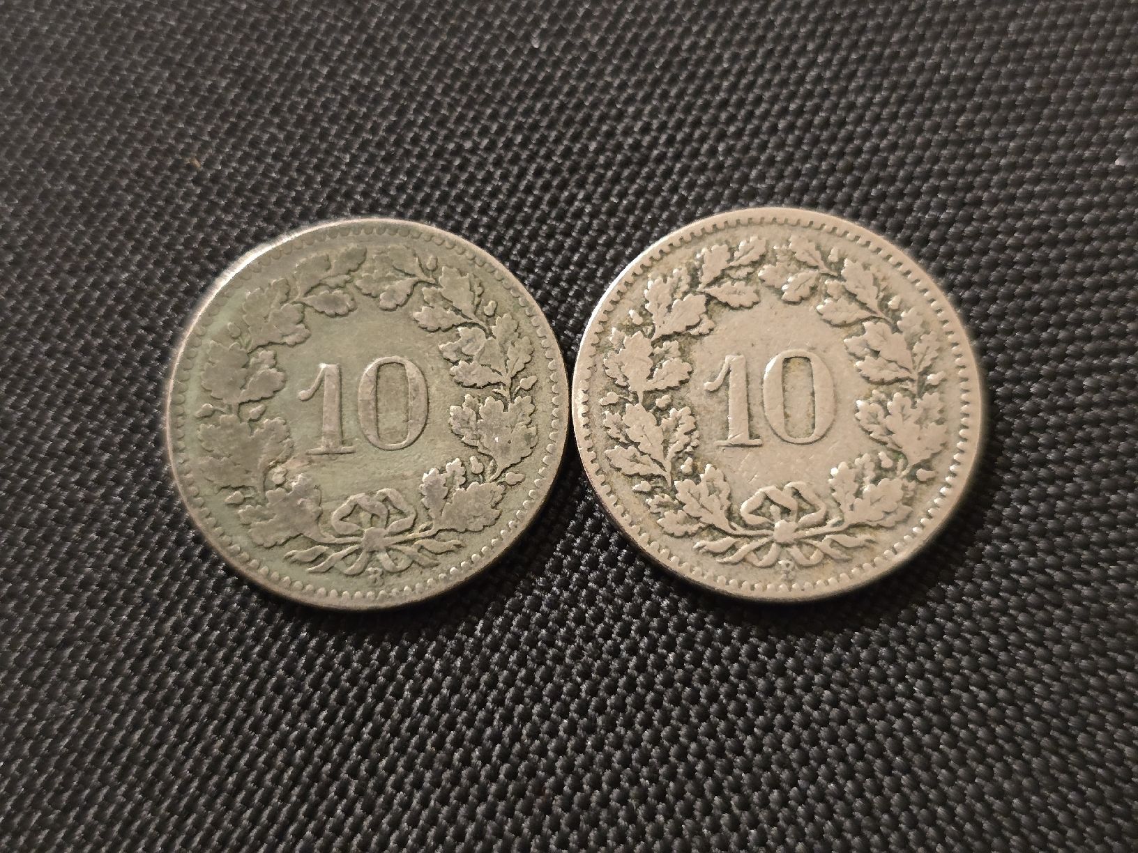 Tutti le monete: 2 x 10 Rappen Suisse 1881 1895 – Usato da Basel venduto da Zait 1