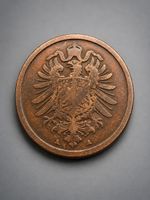 Deutsches Reich 2 Pfennig 1877 A – Original – Historische Ka